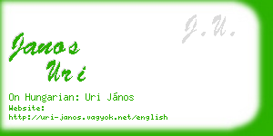 janos uri business card